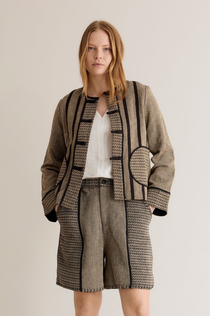 NORA - Hand Loomed Cotton Patchwork Jacket from KOMODO