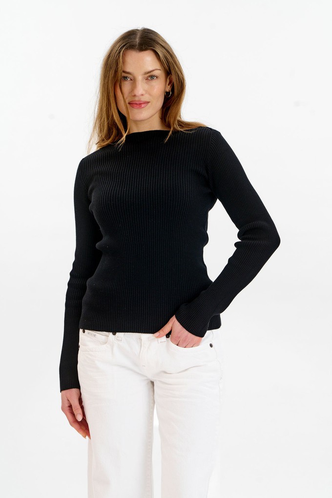 WASABI Organic Cotton Rib Knit Top - Black from KOMODO