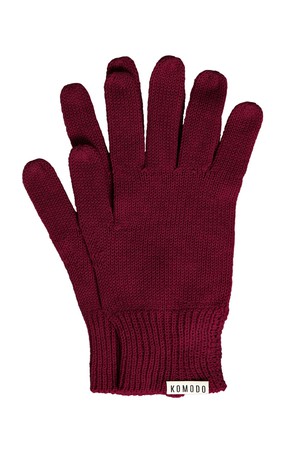 CITY GOTS Organic Cotton Gloves - Red Wine from KOMODO