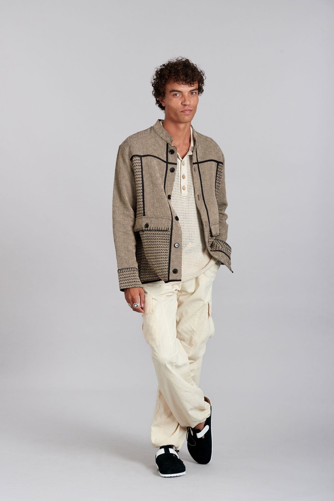 YULIO - Hand Loomed Cotton Patchwork Jacket from KOMODO