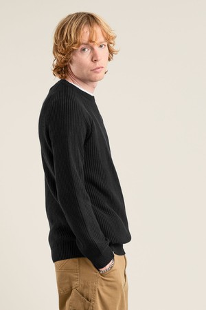 SERGIO - Mens Organic Cotton Jumper Black from KOMODO