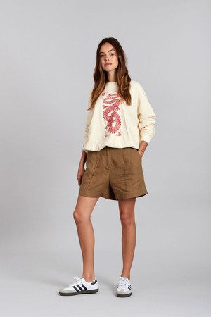 EMMIE - Linen Khaki Short from KOMODO