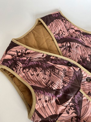WAVE - Organic Cotton Reversible Gilet - Camel/Pink from KOMODO