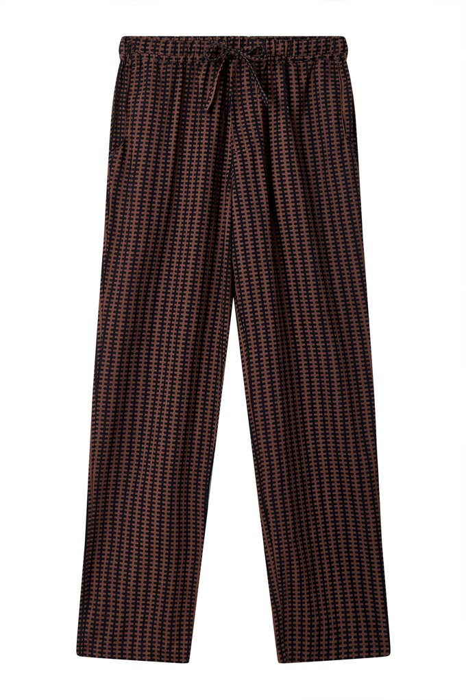 JOSHUA - Organic Cotton Trouser - Brown Stripe from KOMODO