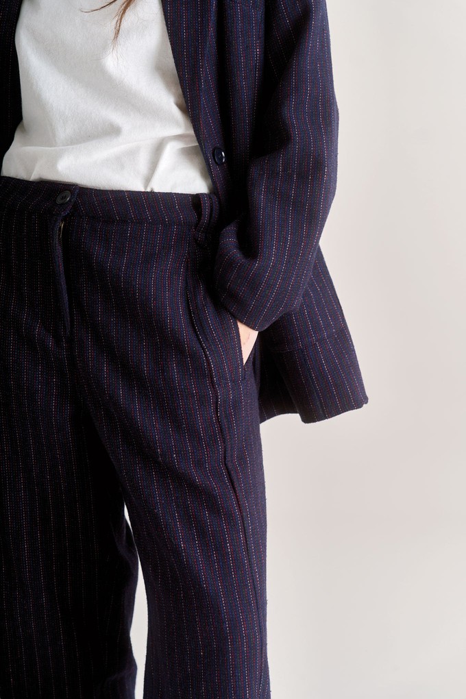 MADDIE Recycled Poly Wool Trouser - Navy from KOMODO