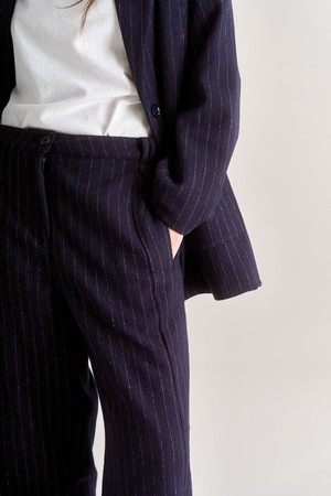MADDIE Recycled Poly Wool Trouser - Navy from KOMODO
