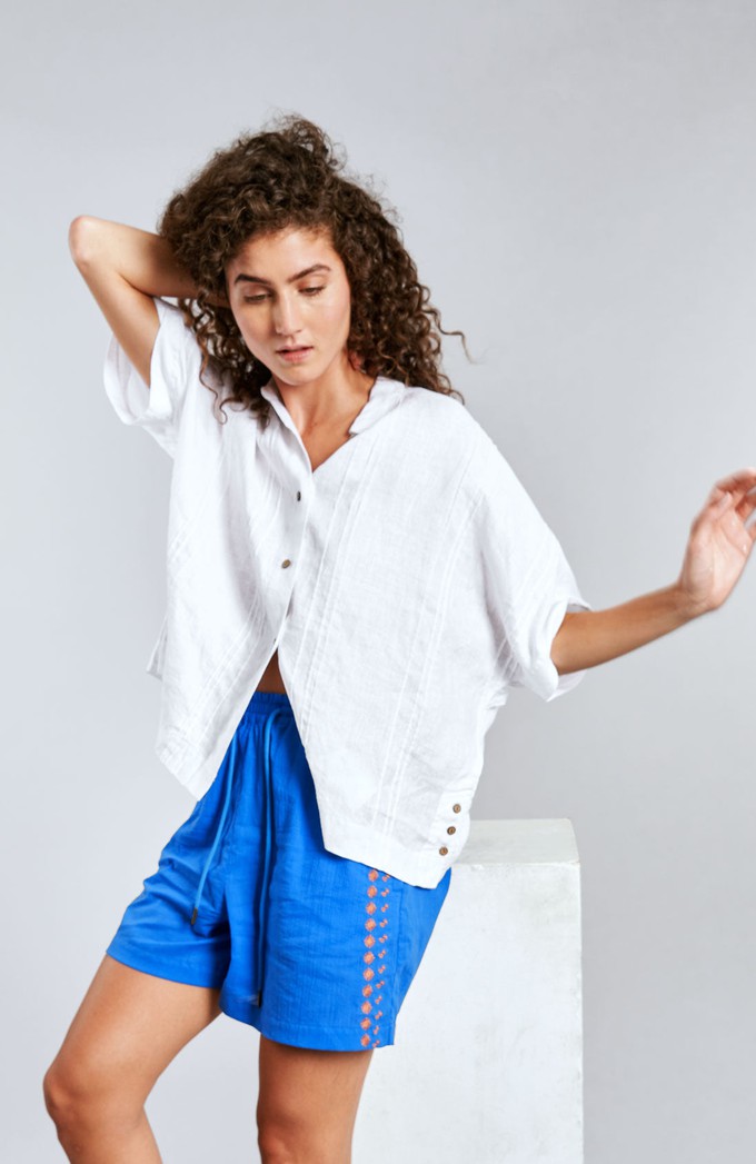 KIMONO Organic Linen Shirt - Off White from KOMODO