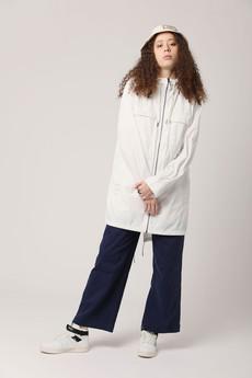 RIVER Recycled PET Water Resistant Rain Coat Off White via KOMODO