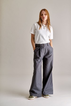 SOFIA Cotton Tencel Trouser - Grey from KOMODO