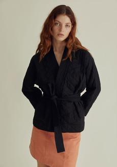 kishi organic cotton quilted jacket - black from KOMODO