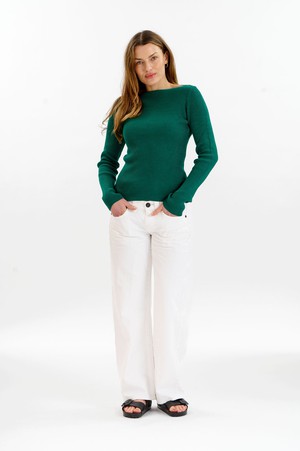 WASABI Organic Cotton Rib Knit Top - Green from KOMODO