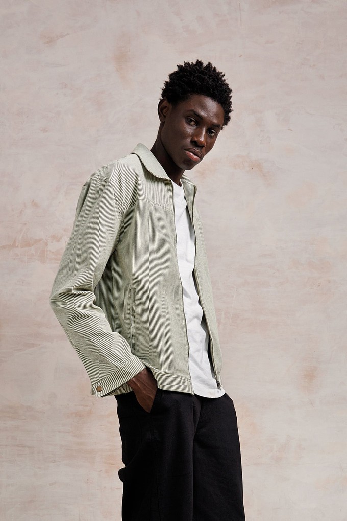 MYLES - Organic Cotton Jacket - Green Stripe from KOMODO
