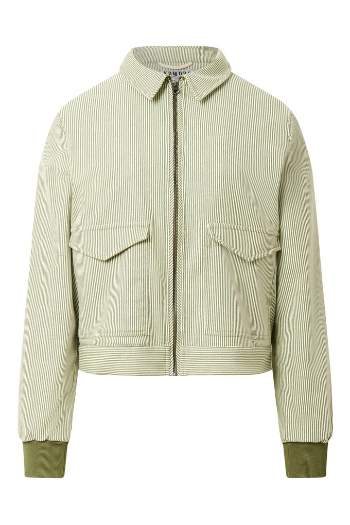 VIV - Organic Cotton Bomber - Green Stripe from KOMODO