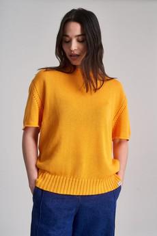 STEVIE Organic Linen Blend Tee - Egg Yoke via KOMODO
