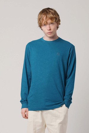 HAKON - Organic Cotton Long Sleeve Tee Teal Blue from KOMODO