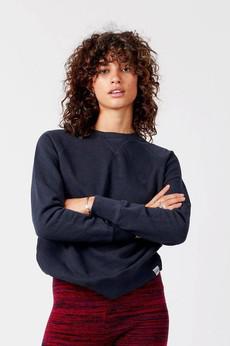 anton women's - gots organic cotton crew coal from KOMODO