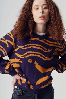 TIGER HOPE - GOTS Organic Cotton Jumper Navy via KOMODO