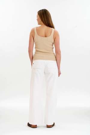 WISTERIA Organic Cotton Vest - Cream from KOMODO