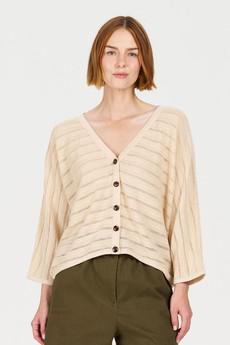 MALI Organic Ramie Cotton Batwing Cardigan - Sand via KOMODO