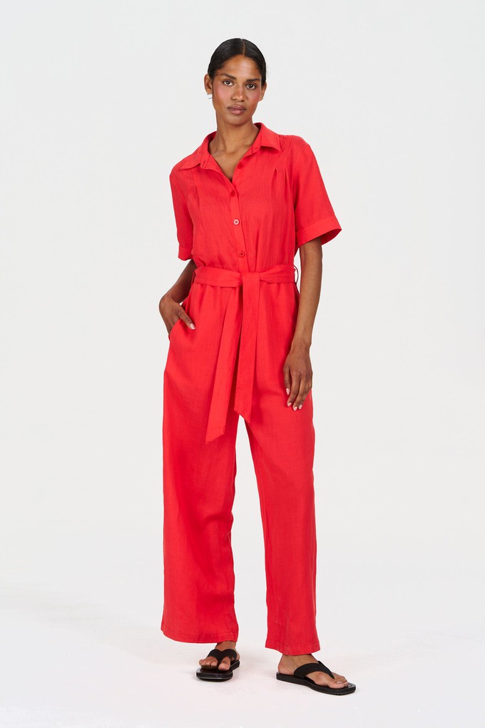 AMARIE Tencel Linen Jumpsuit - Coral from KOMODO