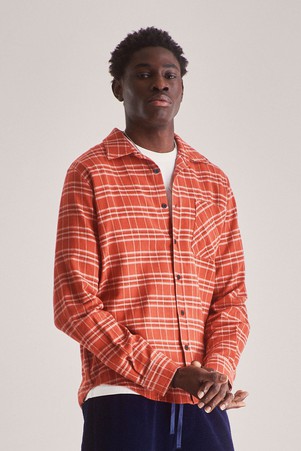 SANTI Organic Cotton Flannel Shirt - Red from KOMODO