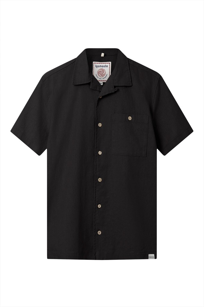 SPINDRIFT - Organic Linen Cotton Shirt - Black from KOMODO