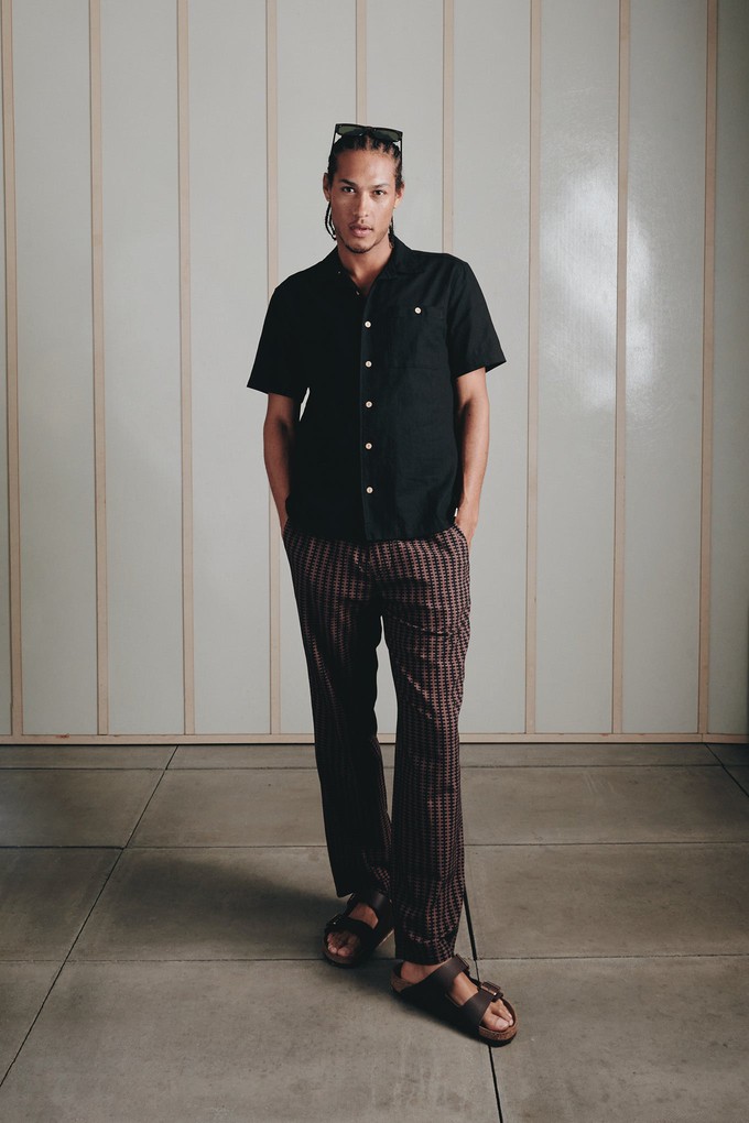 JOSHUA - Organic Cotton Trouser - Brown Stripe from KOMODO