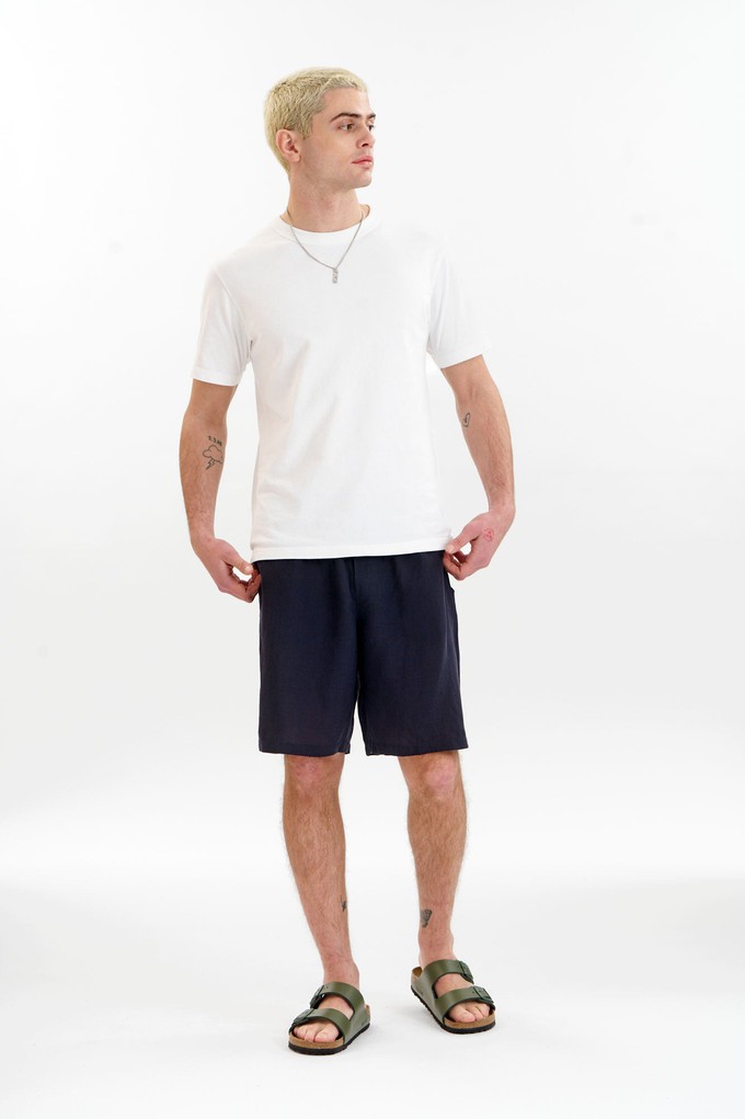 JERRY Tencel Linen Shorts - Navy from KOMODO
