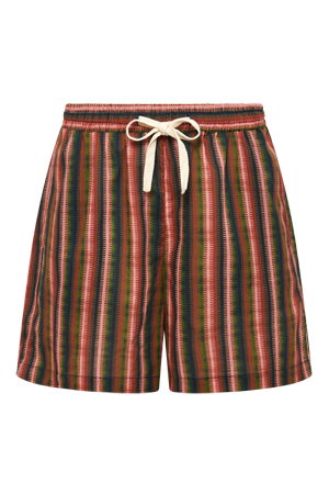 LEAH - Organic Cotton Shorts Green Stripe from KOMODO