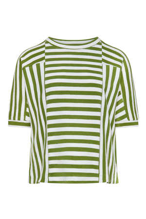 JUNIPER - GOTS Organic Cotton Top Green Stripe from KOMODO