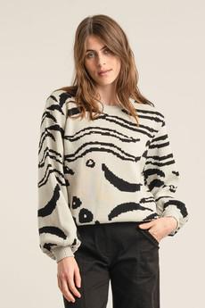 TIGER HOPE - GOTS Organic Cotton Jumper Off White via KOMODO