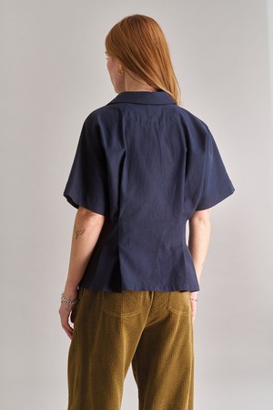 AMALIE Cotton Tencel Top - Navy from KOMODO