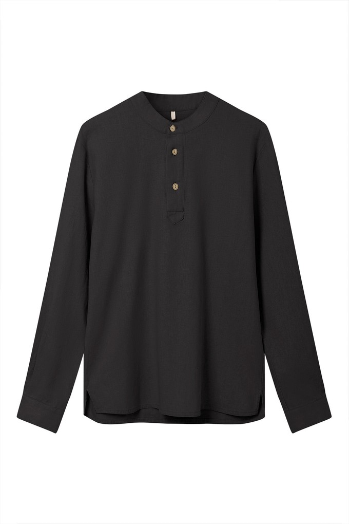 ELIJAH - Organic Linen Cotton Shirt - Black from KOMODO