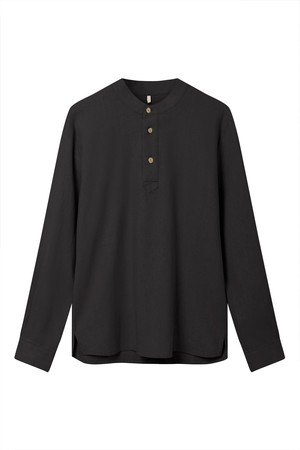 ELIJAH - Organic Linen Cotton Shirt - Black from KOMODO