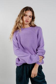 KATTY - Fine Merino Wool Jumper Lavender via KOMODO