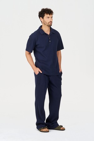 GIO BEACH Organic Cotton Trouser - Navy from KOMODO
