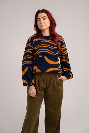 TIGER HOPE - Organic Cotton Jumper Navy from KOMODO