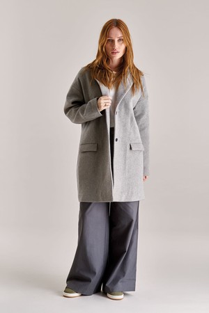 OLIVIA Recycled Wool Poly Coat - Grey from KOMODO