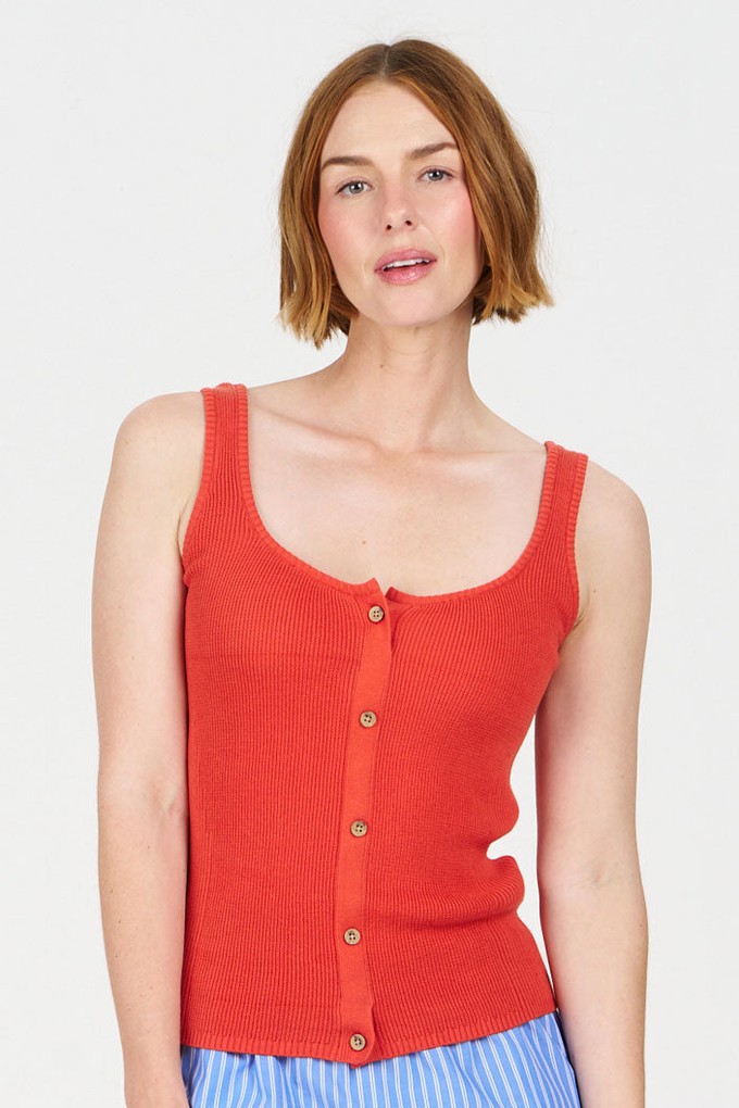 COVE Vest Organic Cotton Vest - Orange from KOMODO
