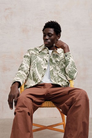 CAVIAR - Organic cotton jacket- Green wave print from KOMODO