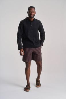 JERRY - Organic Cotton Shorts - Brown Stripe via KOMODO