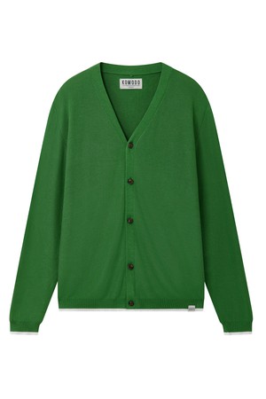 JACOB - Cotton Tencel cardigan - Jungle Green from KOMODO