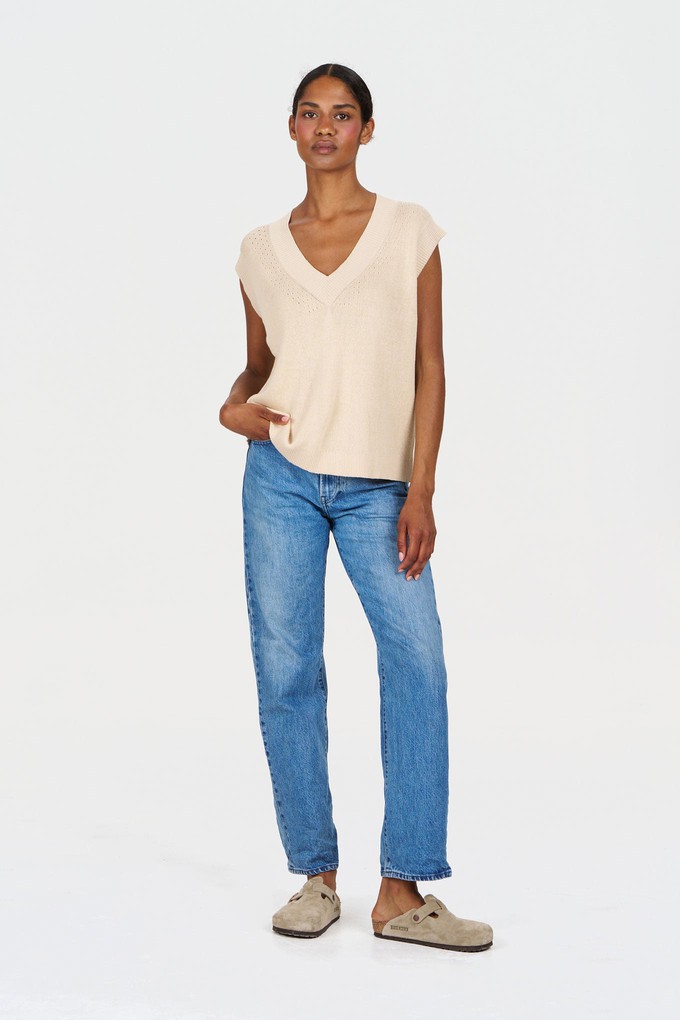 SANDER Organic Ramie Cotton Vest - Sand from KOMODO