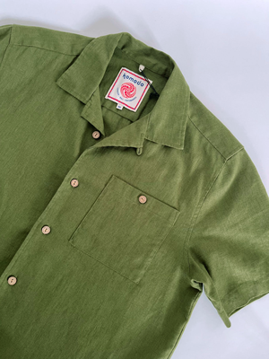 SPINDRIFT - Organic Linen Cotton Shirt - Khaki from KOMODO