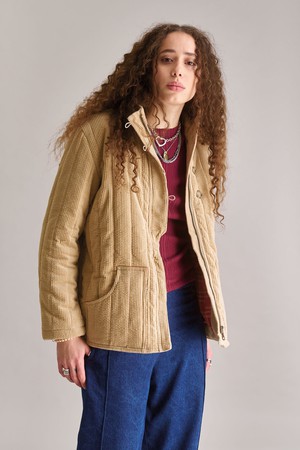 GEORGIA Organic Cotton Cord Coat - Croissant from KOMODO