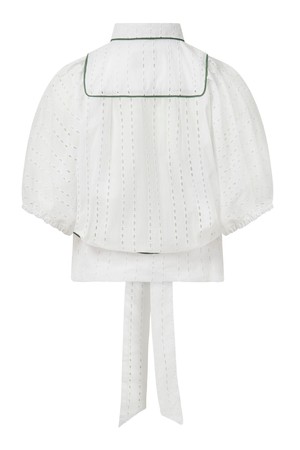 MAGIC - Organic Cotton Broderie Anglaise Blouse - White from KOMODO MAGIC - Organic Cotton Broderie Anglaise Blouse - White from KOMODO