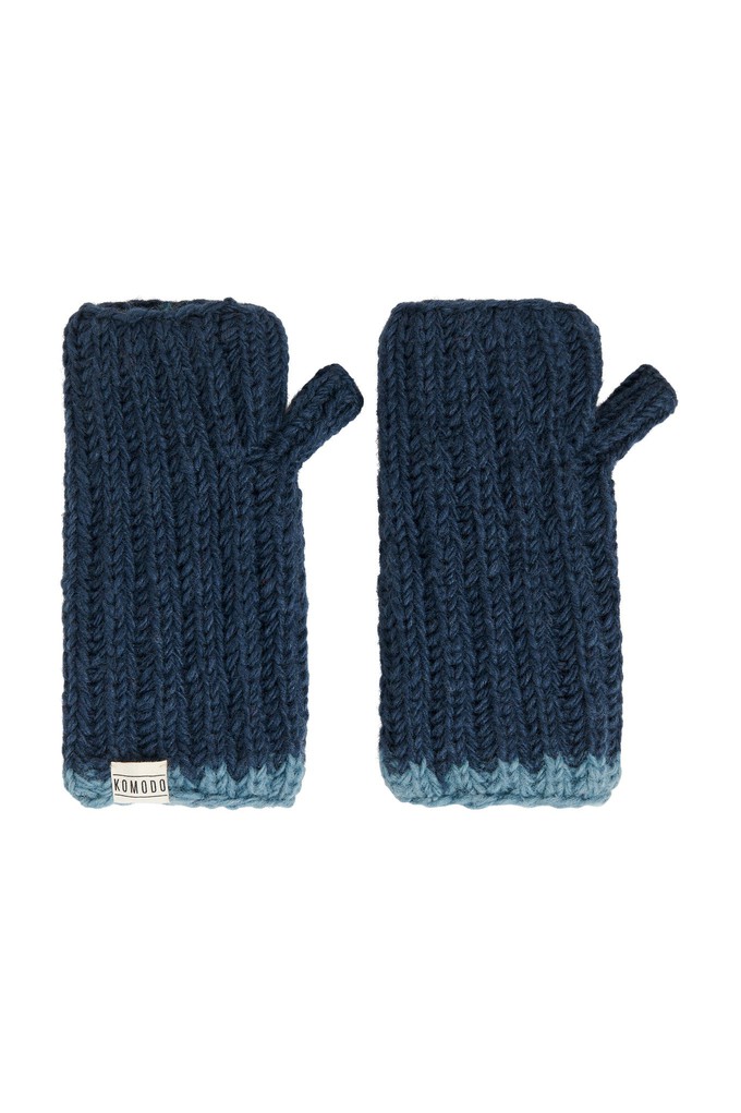 RAFI RIB Fleece Lined Mitten - Navy from KOMODO