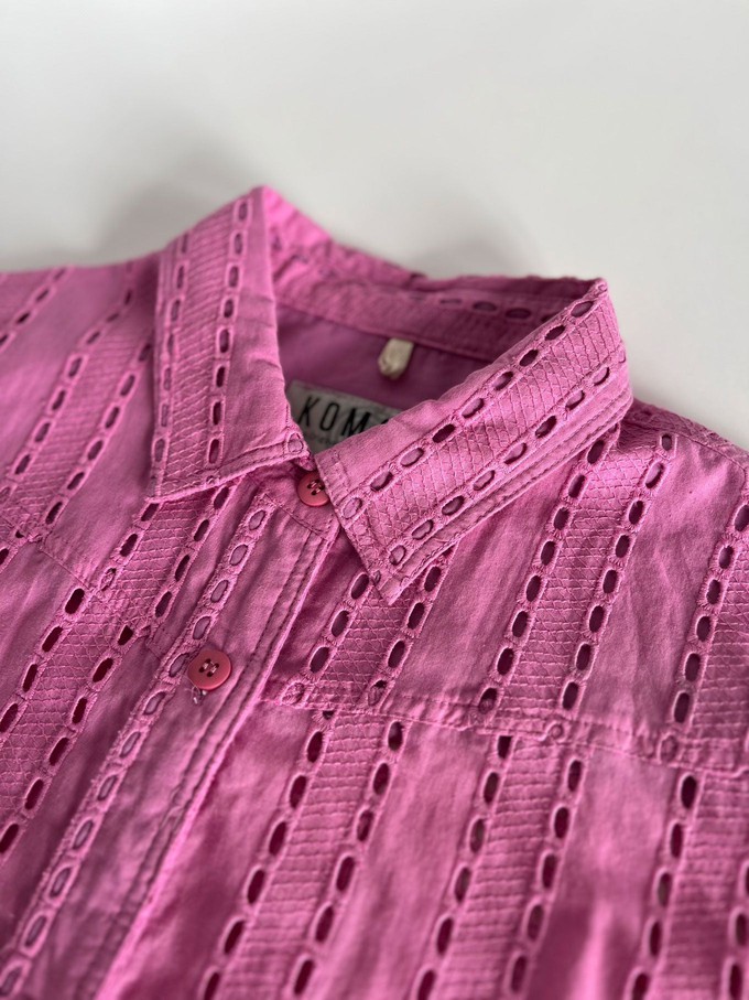 RIO - Organic Broderie Anglaise Shirt - Pink from KOMODO