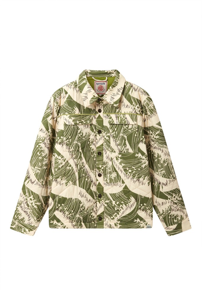 CAVIAR - Organic cotton jacket- Green wave print from KOMODO