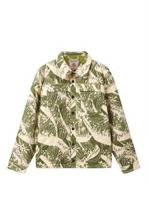 CAVIAR - Organic cotton jacket- Green wave print from KOMODO